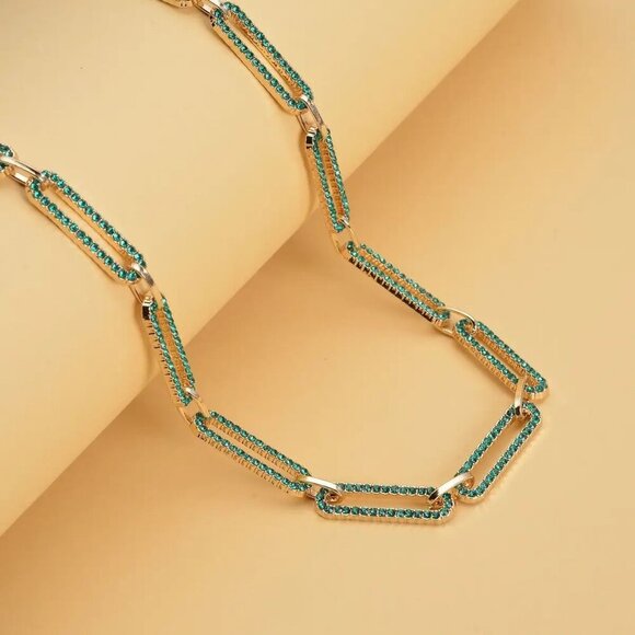 New, Round Green Austrian Crystal. 18 inches - Picture 1 of 8